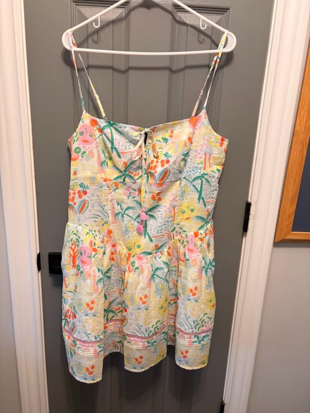 Women's Roller Rabbit X Target Vacation Print Drop Waist Mini Dress Size Large
